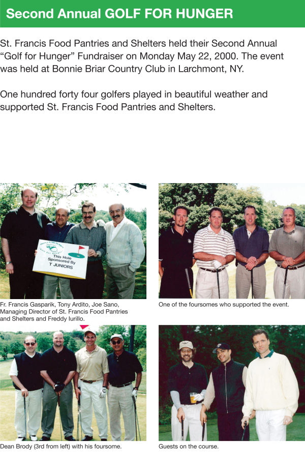 Fundraising - Golf for Hunger & Pool Party 2000