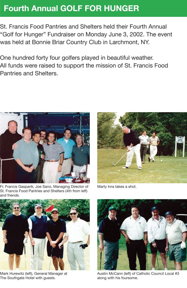 Fundraising - Golf for Hunger & Pool Party 2002